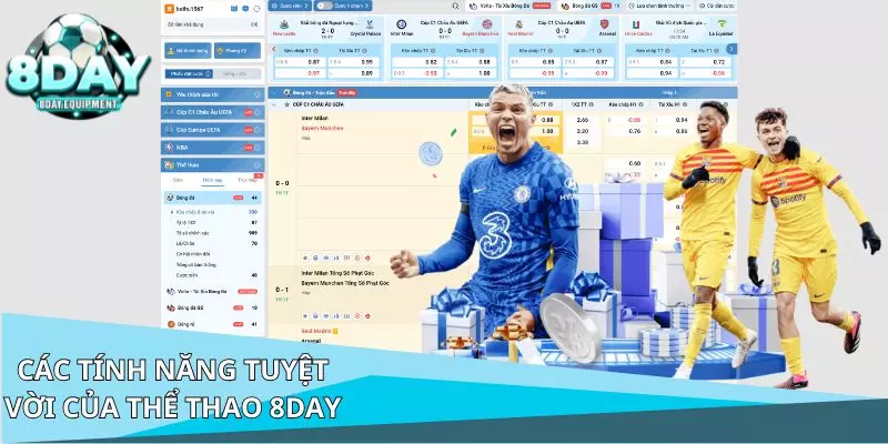 Các tính năng tuyệt vời của thể thao 8day